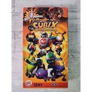 Vintage BURGER KING "CUBIX" VHS Cartoon 3DO 2001 y2k WB Collectible